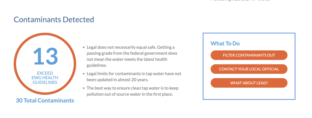 screen shot omaha area water contaminants